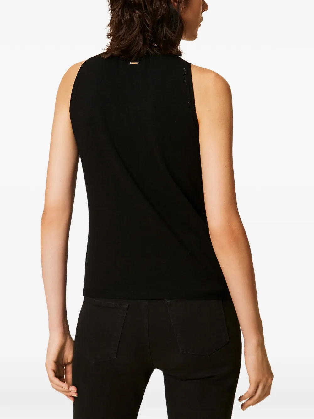 TWINSET Top met col Zwart