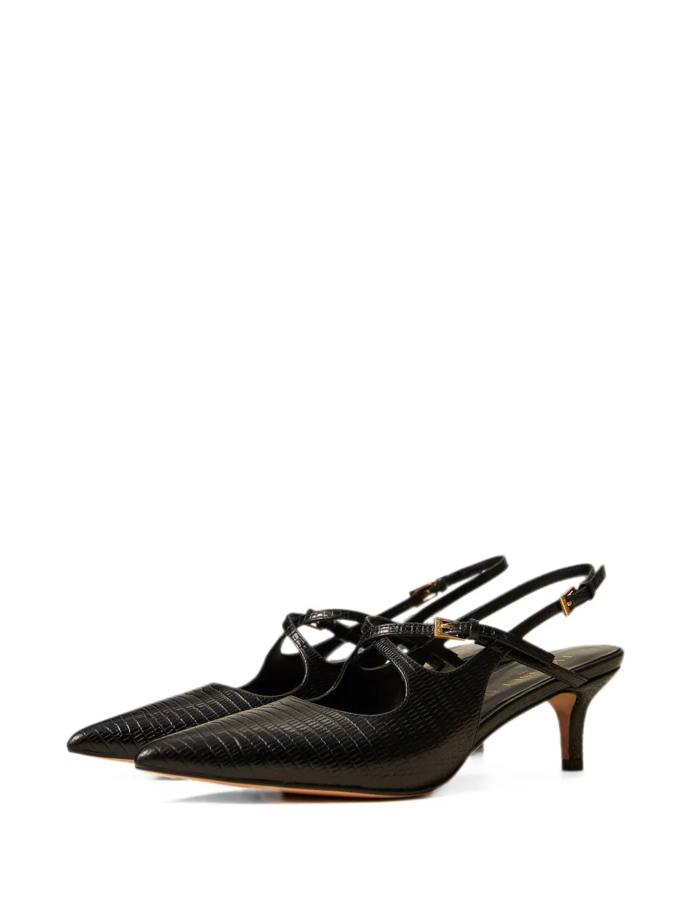 TWINSET Leren slingbacks met bandjes Zwart