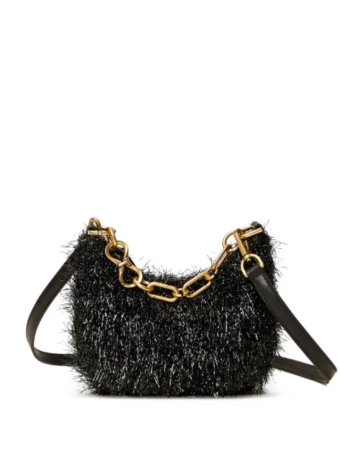 TWINSET mini Croissant bag with lurex and chain