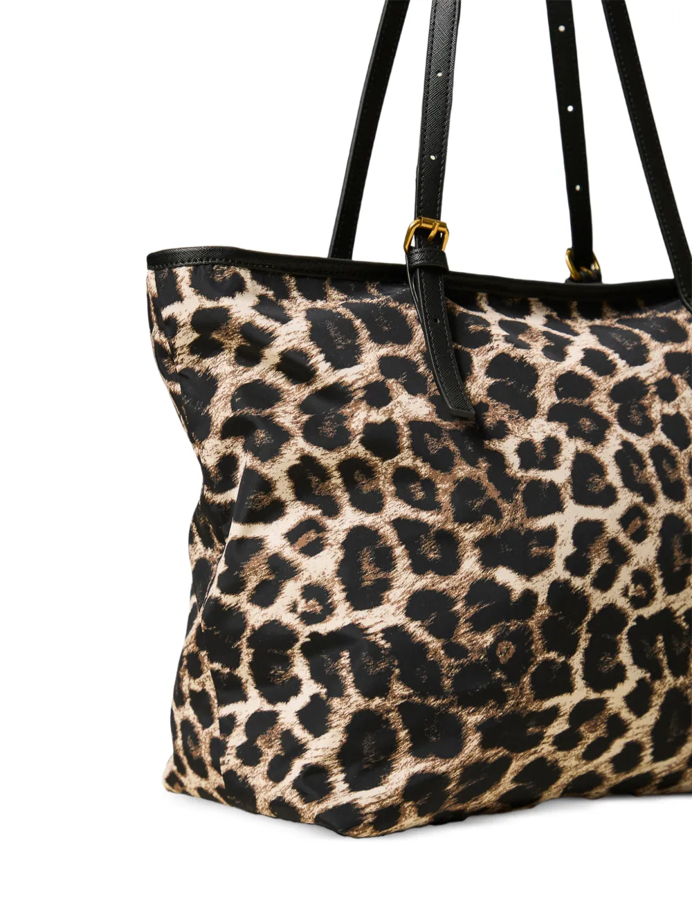 TWINSET leopard-print zip-pocket tote bag Beige