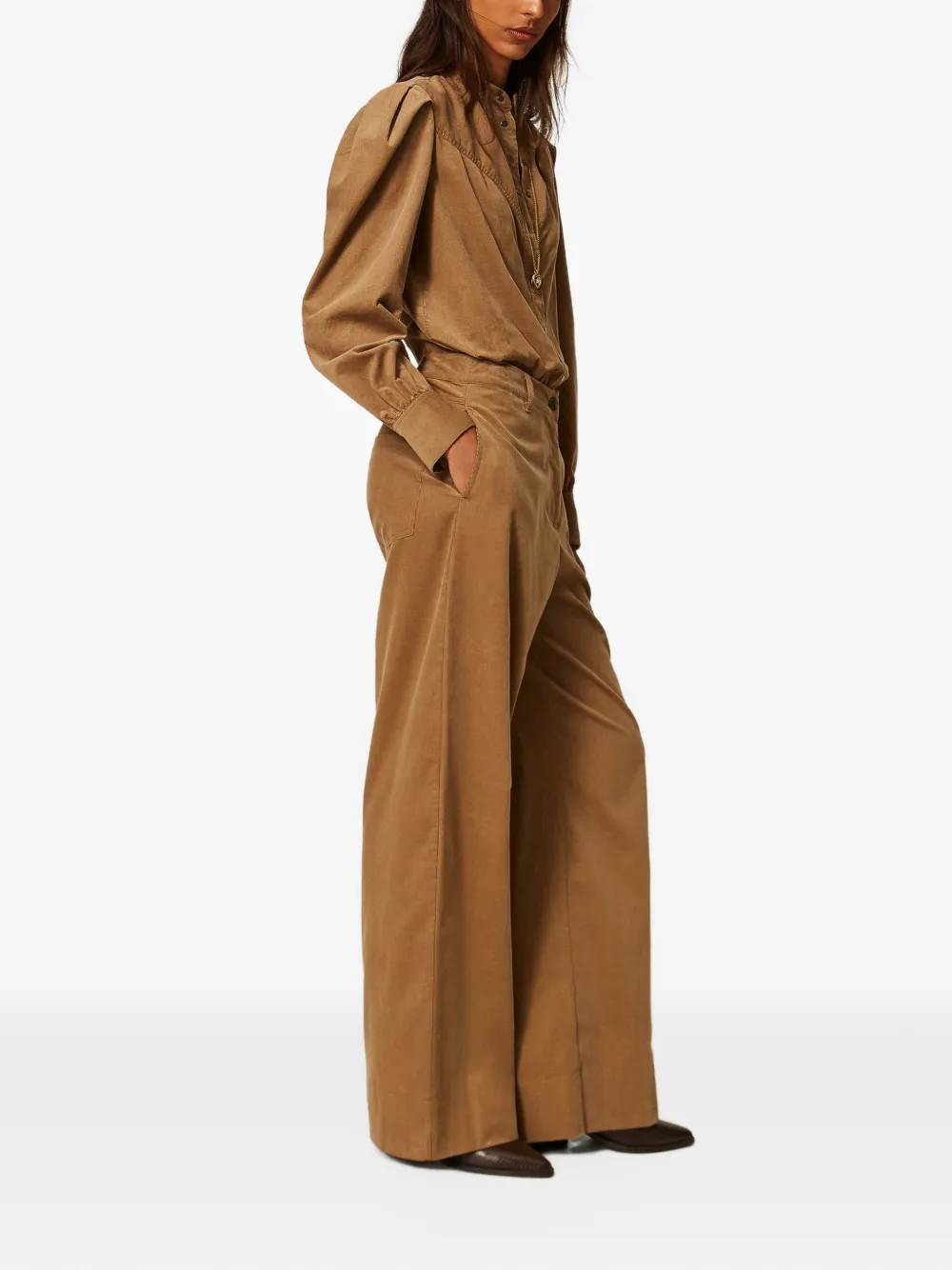 TWINSET Myfo fluwelen broek Bruin