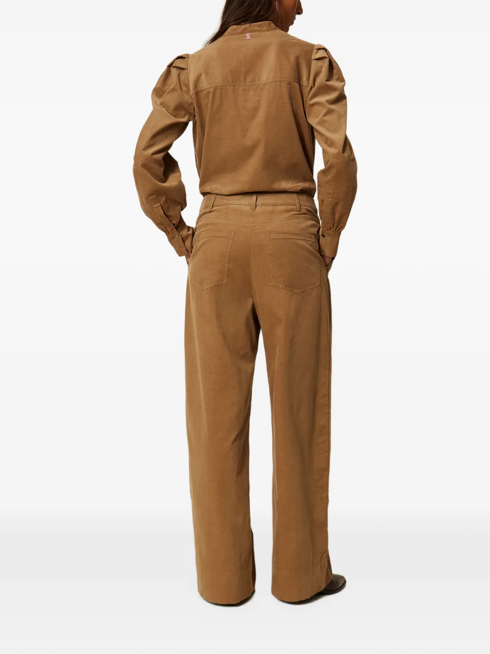 TWINSET Myfo fluwelen broek Bruin