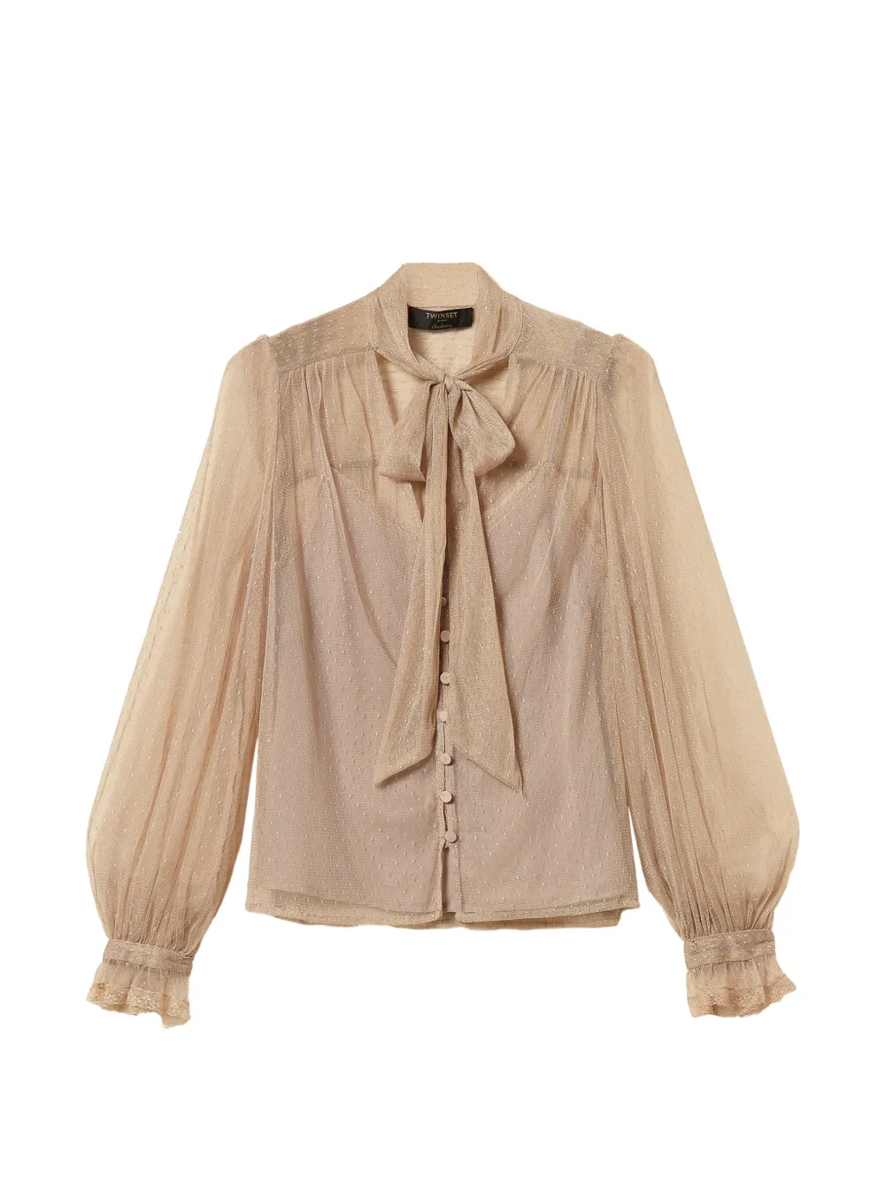 TWINSET tulle shirt with lurex