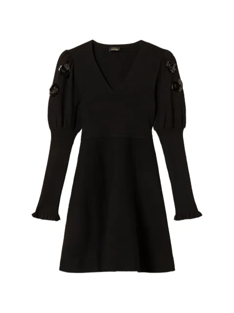 TWINSET short knit dress with sequin embroidery