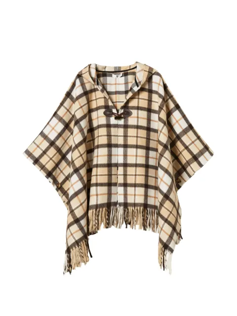 TWINSET chequered jacquard poncho