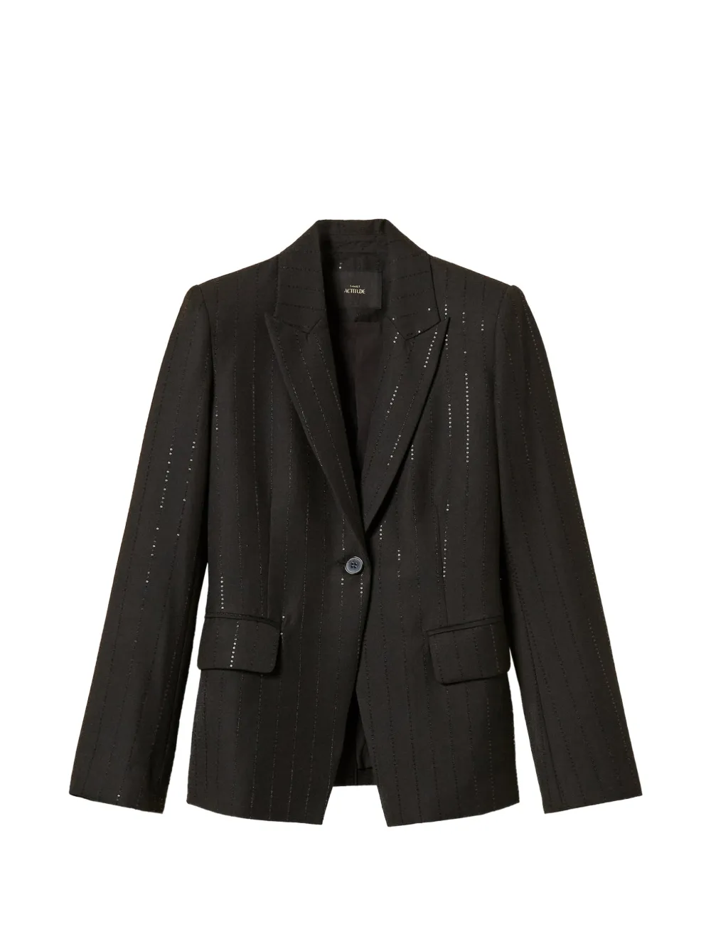 TWINSET sequin pinstripe blazer