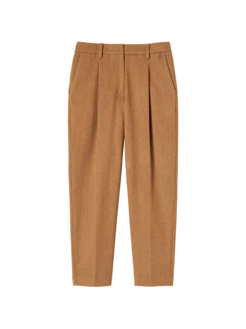TWINSET pantalones de mezcla de lana con motivo chevron