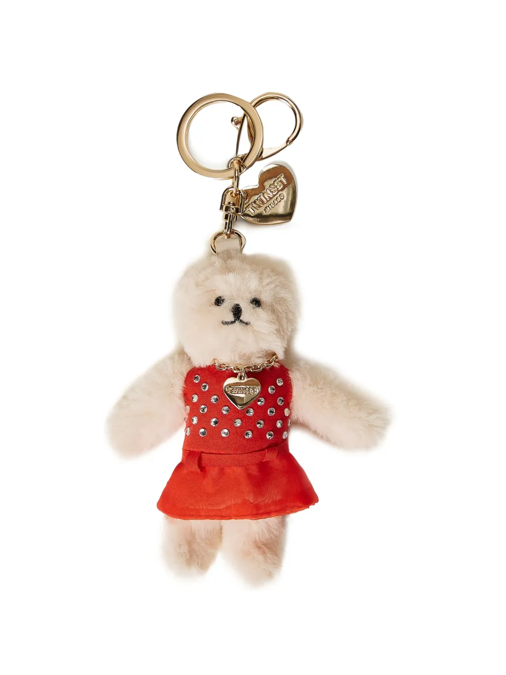 TWINSET teddy-bear crystal-embellished keychain