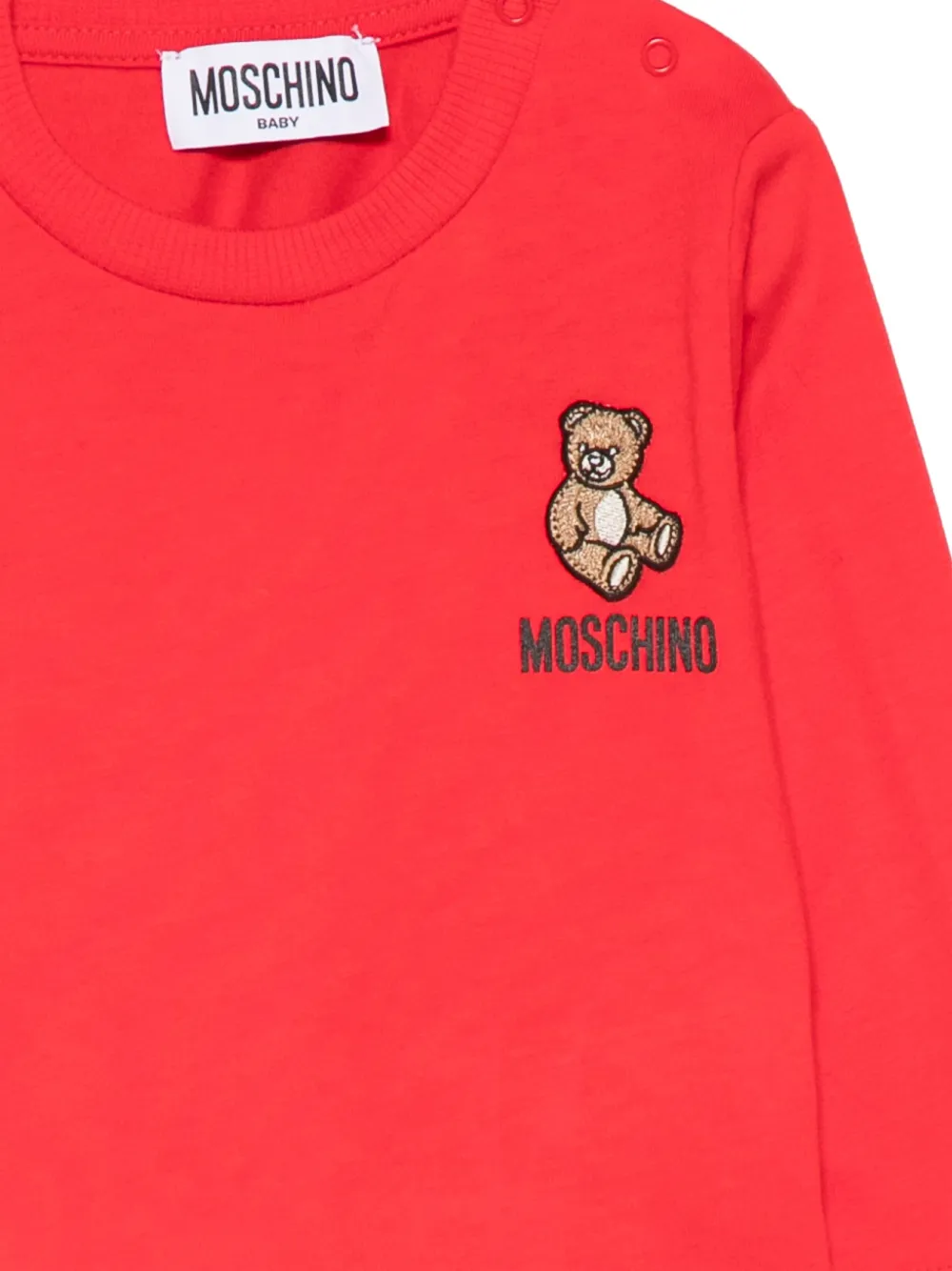 Moschino Kids T-shirt met logoprint Rood