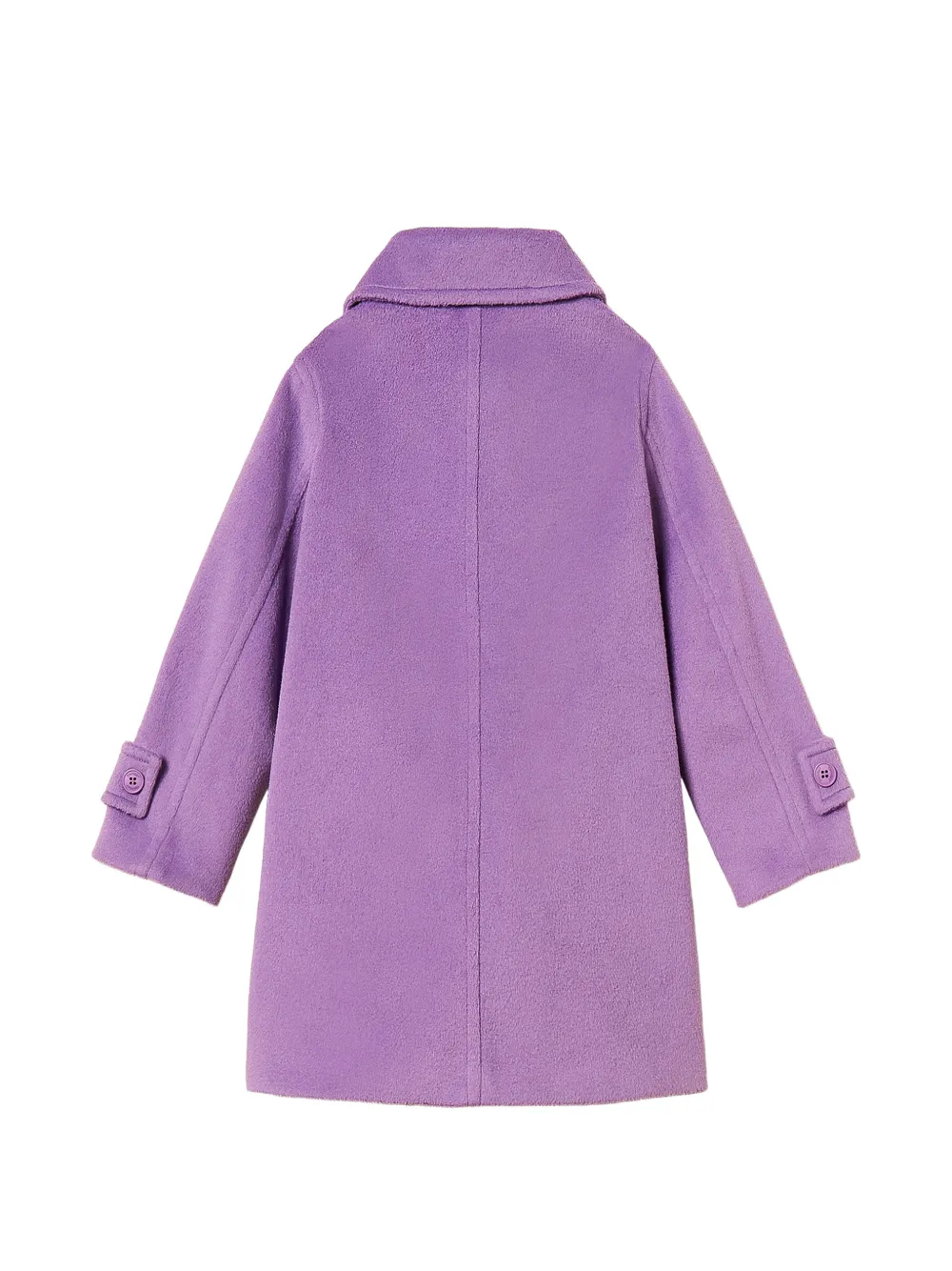TWINSET Kids Jas van wollen stof met kraag Paars
