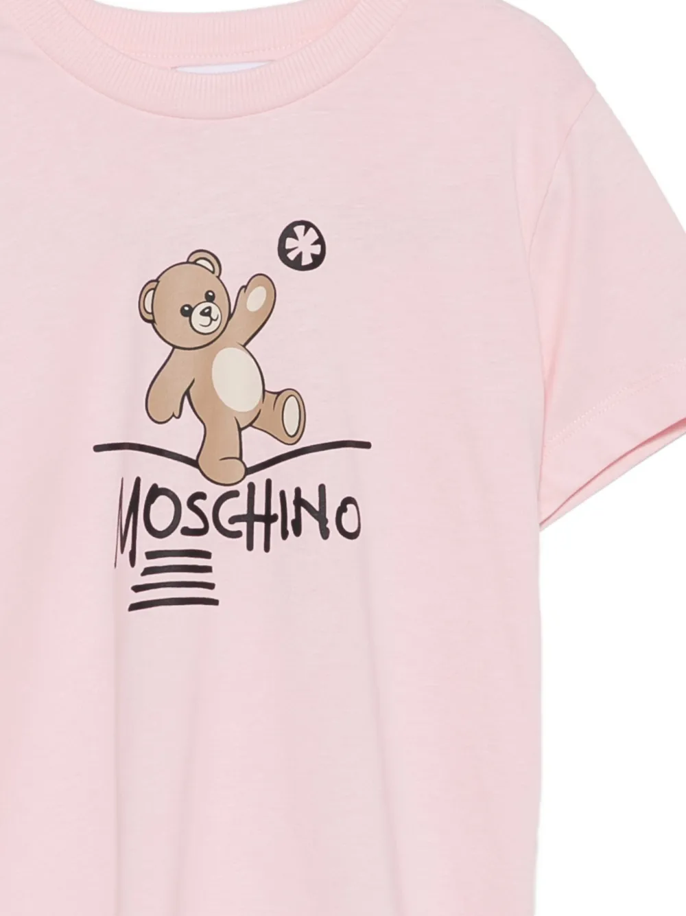 Moschino Kids T-shirt met logoprint Roze