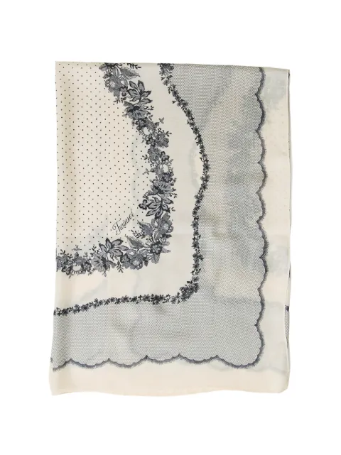 TWINSET Kefiah with polka-dot and lace-print 