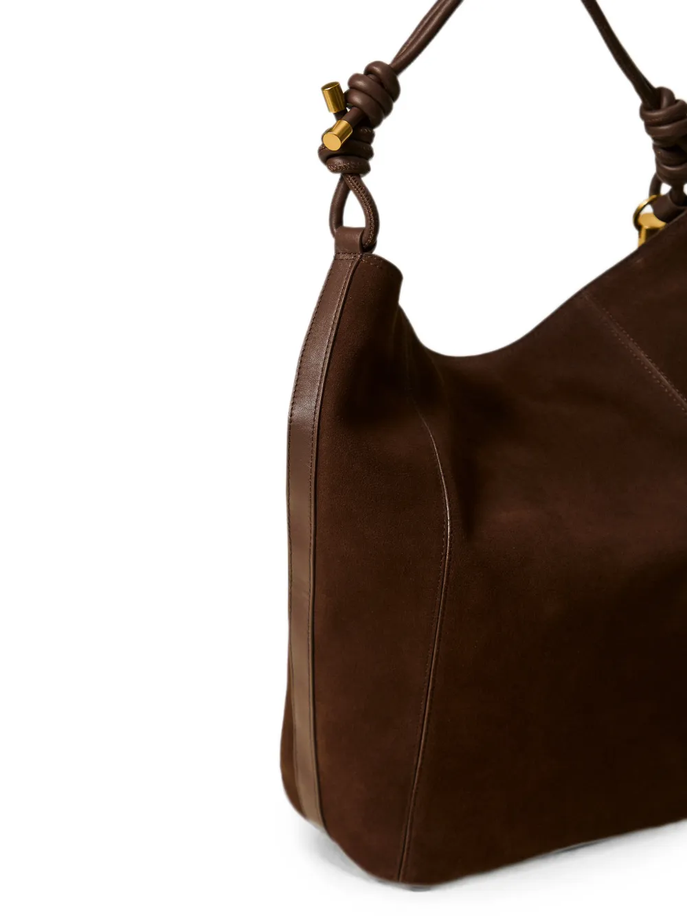 TWINSET Suède bucket-tas Bruin