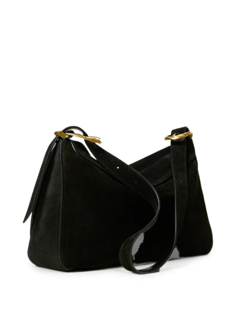 TWINSET Medium Liliane suède tas met gespen Zwart