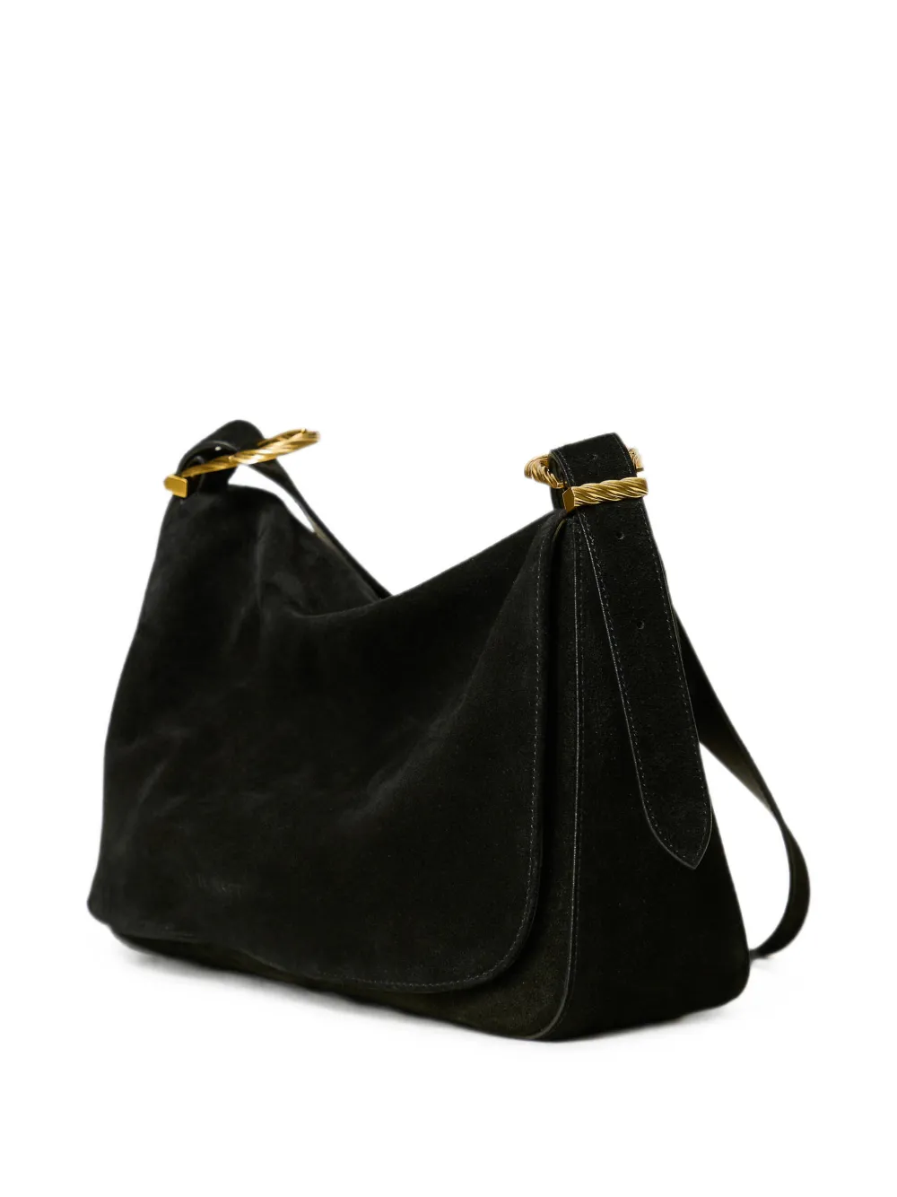 TWINSET Medium Liliane suède tas met gespen Zwart