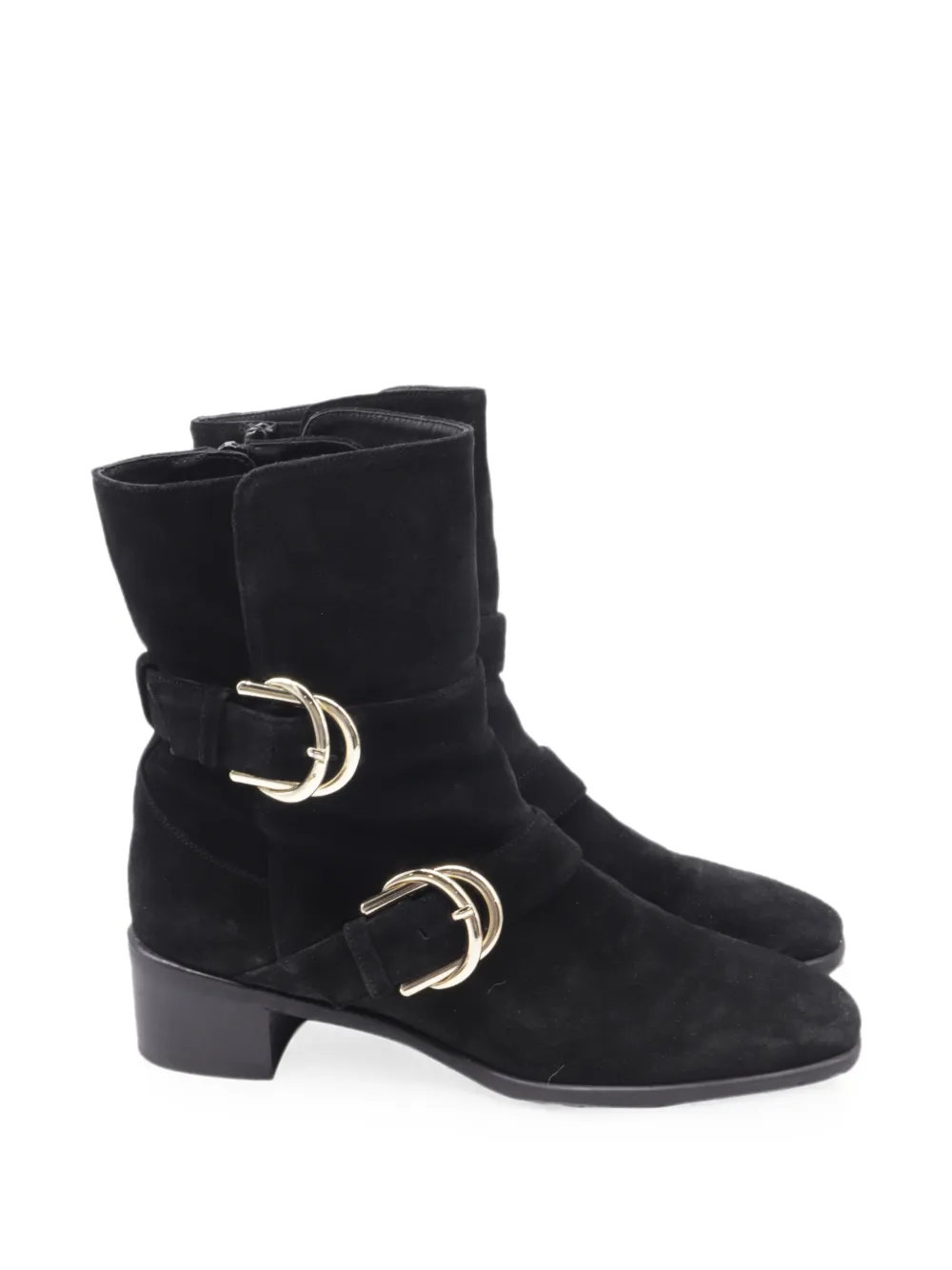 Stuart Weitzman 2010s Britain buckle ankle boots - Nero