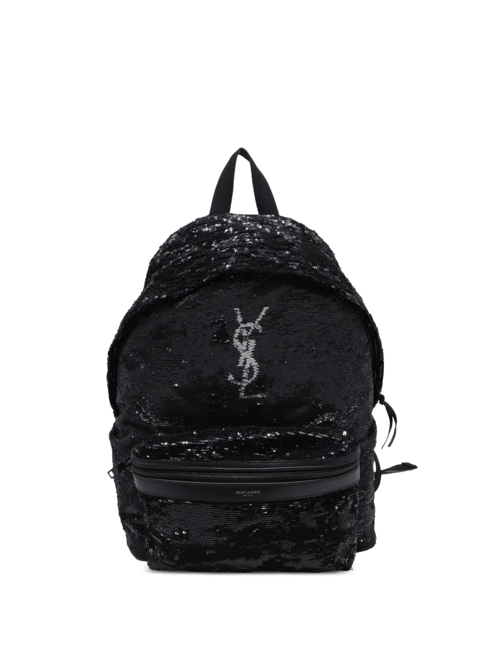 Saint Laurent Pre-Owned City sequin-embellished backpack - Nero