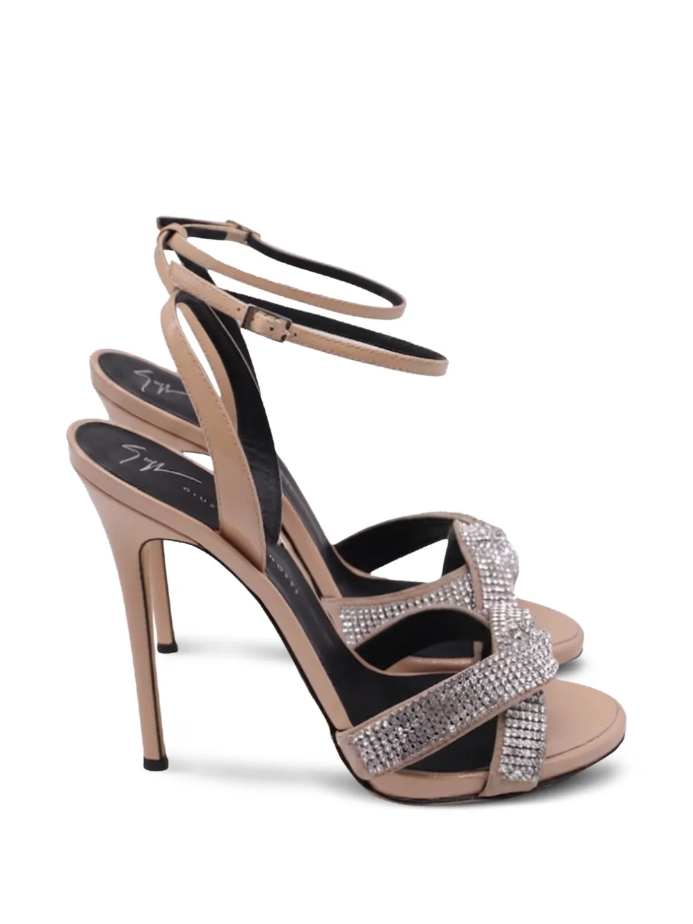 Giuseppe Zanotti Vintage Sandalen mit Kristallen - Nude