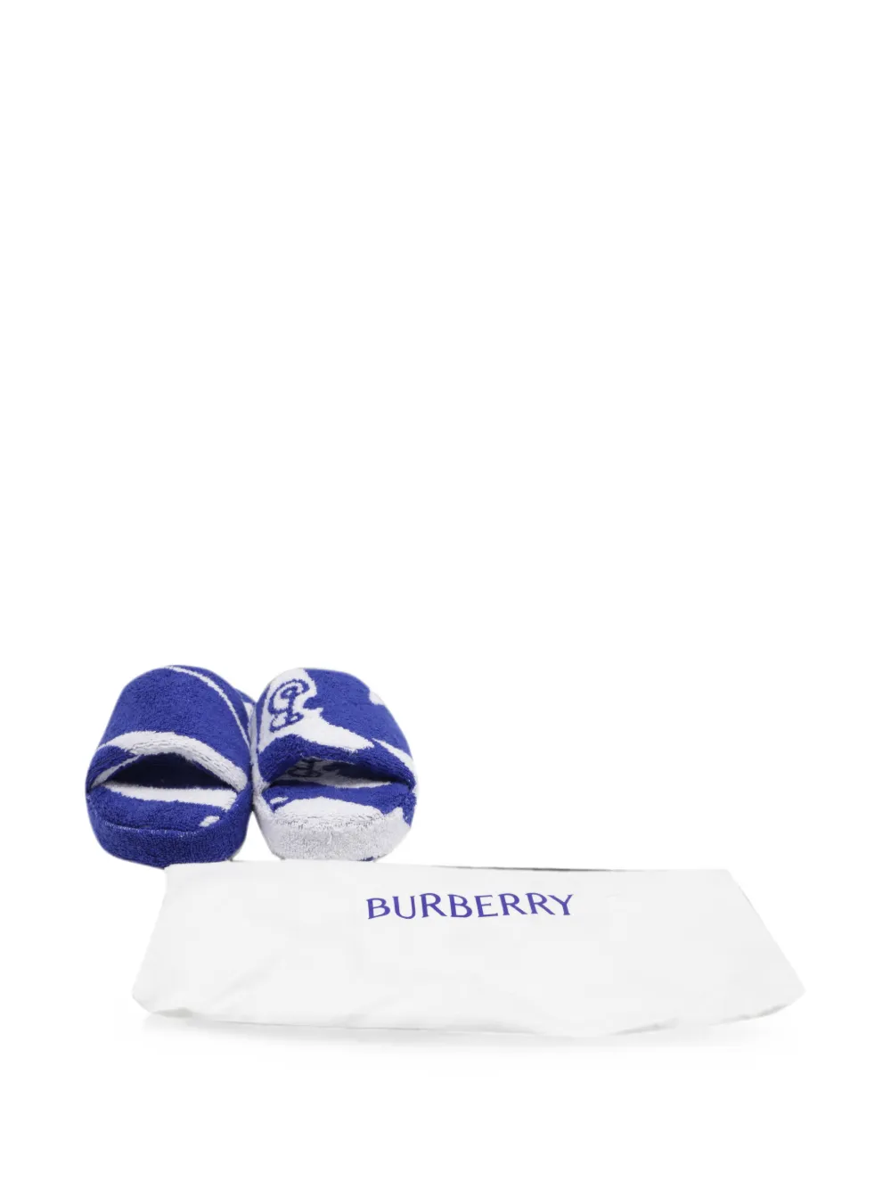 Burberry Pre-Owned Snug towelling slippers - Blu