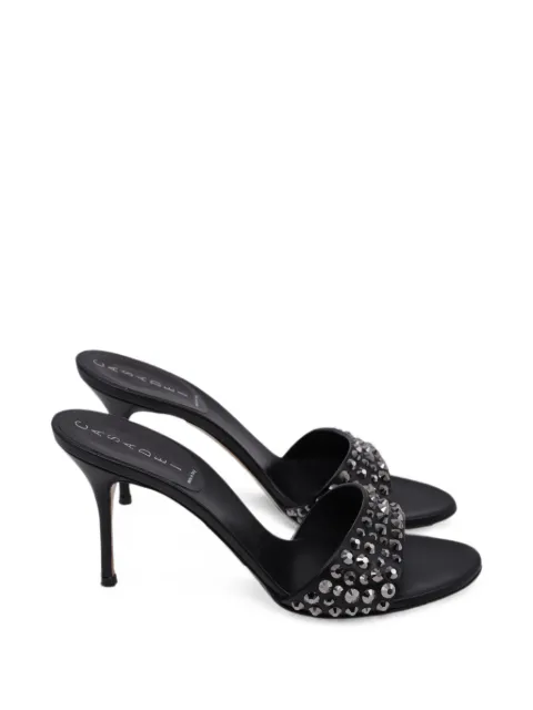 Casadei Vintage crystal-embellished slide sandals