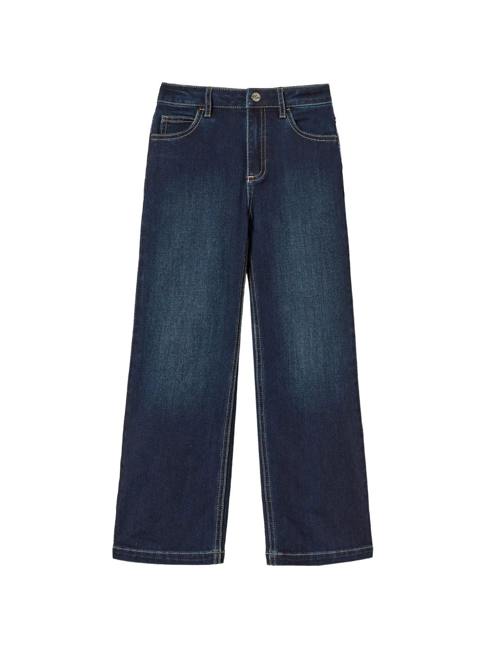 TWINSET Kids Jeans dritti con cinque tasche - Blu
