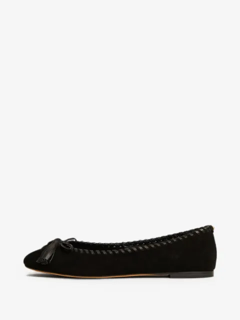 TWINSET suede ballet flats with bow