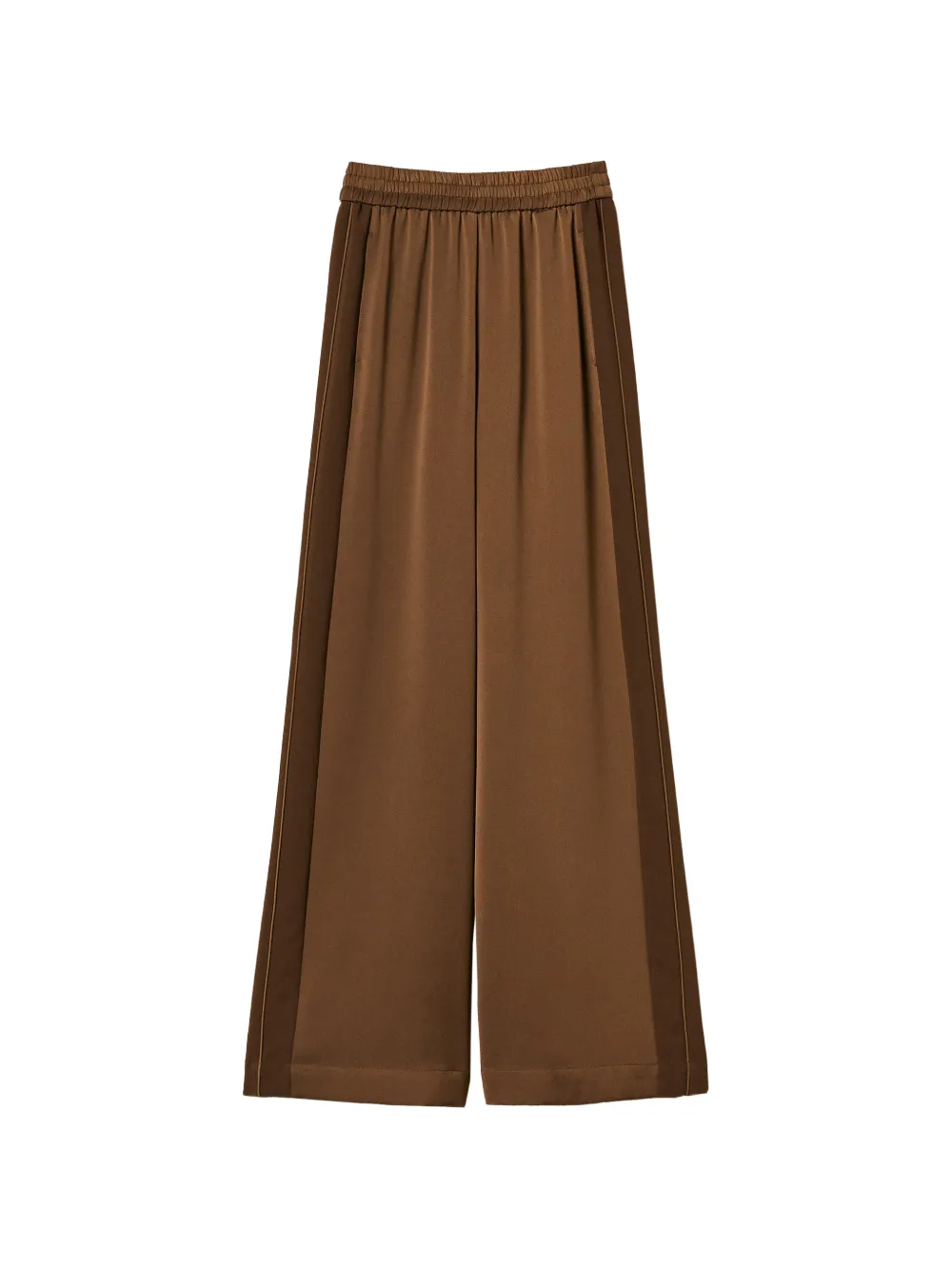 TWINSET Envers satin palazzo trousers - Braun