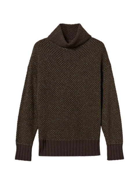 TWINSET mesh turtleneck jumper with lurex