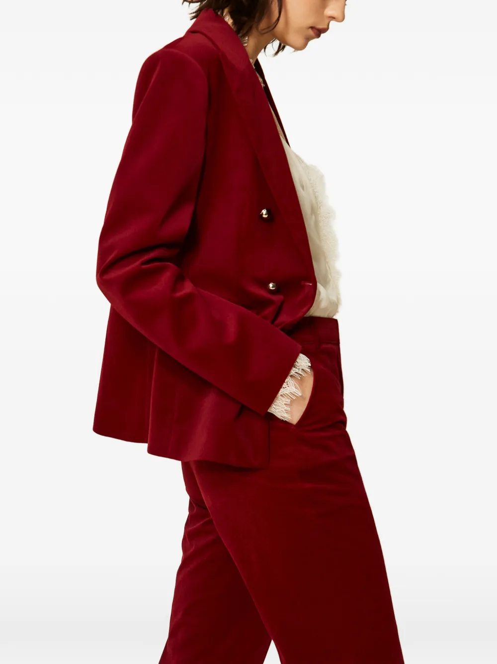 TWINSET Fluwelen blazer Rood