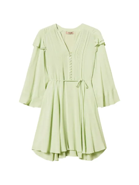 TWINSET vestido corto de crepé de China con volantes