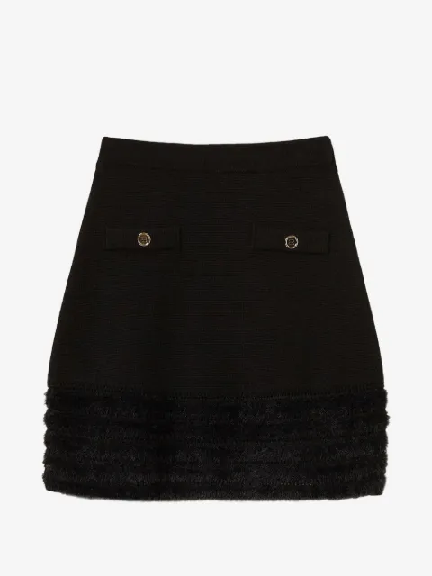 TWINSET falda de punto con botones dorados