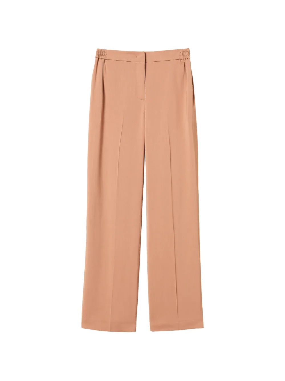 TWINSET straight twill trousers with pockets - Nude