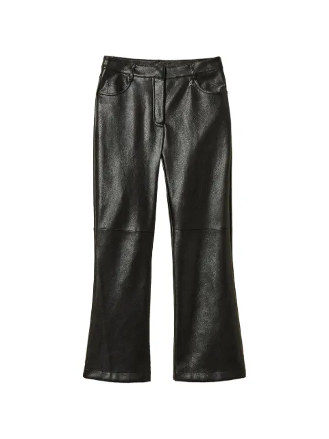 TWINSET faux leather flared trousers