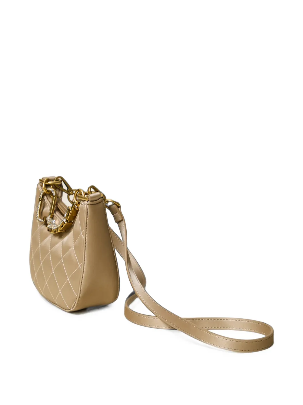 TWINSET Shopper verfraaid met kristallen Beige