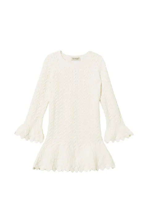 TWINSET Kids cable-knit ruffled dress
