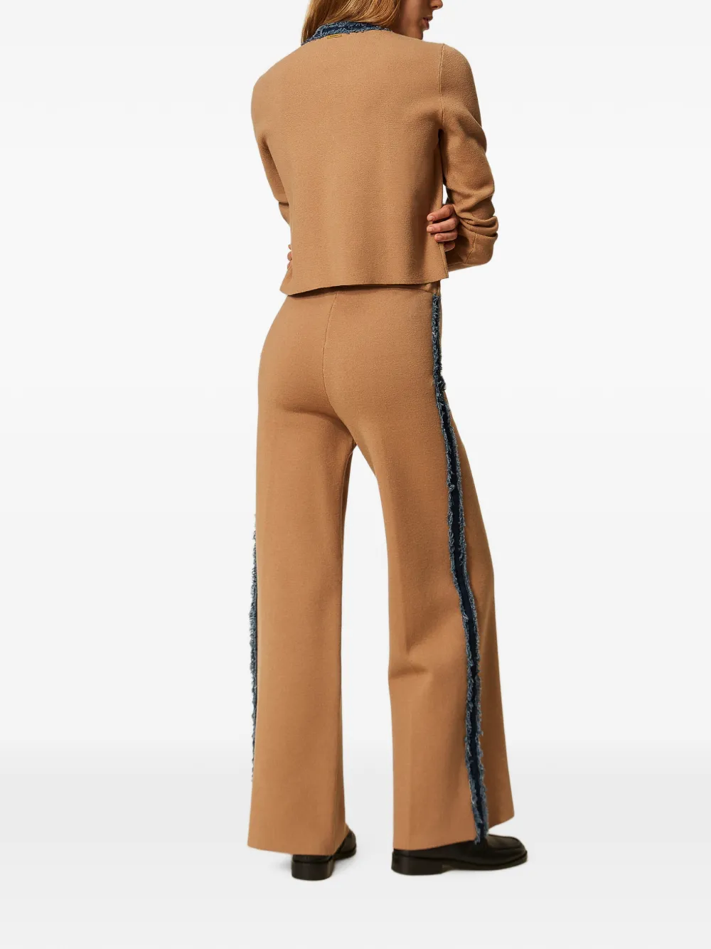 TWINSET Broek met denim afwerking Beige