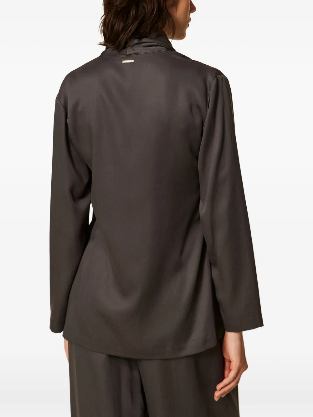 TWINSET Satijnen blazer Grijs