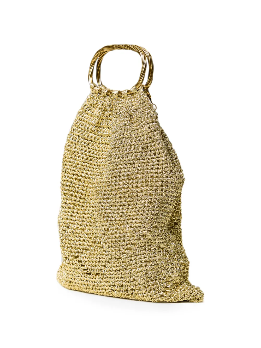 TWINSET Lurex gehaakte handtas Goud