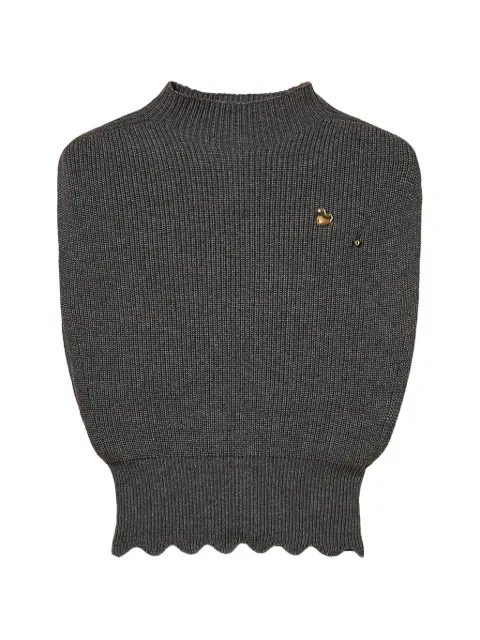TWINSET wool-blend top with brooch