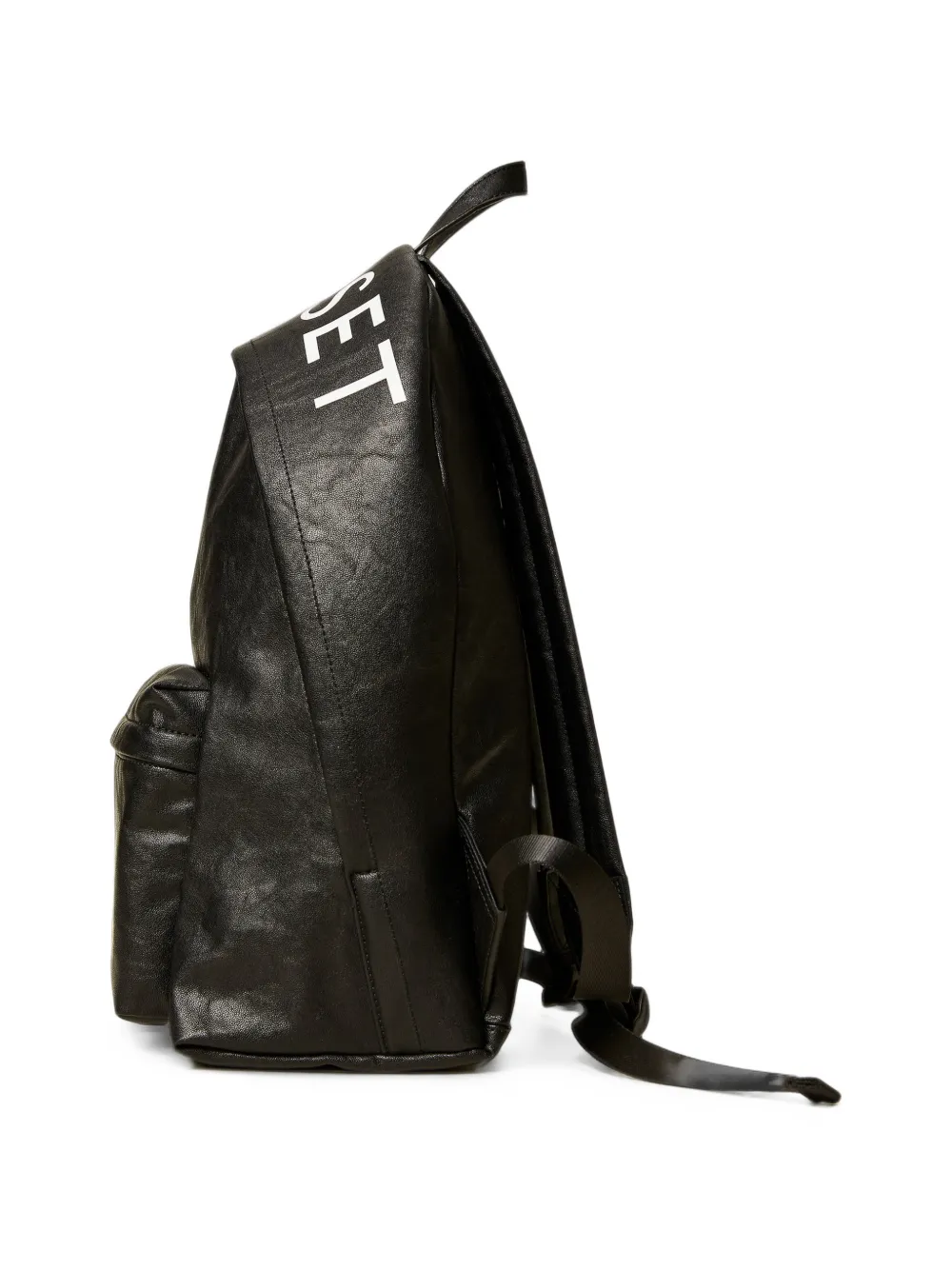 TWINSET Kids logo-print faux-leather backpack Zwart