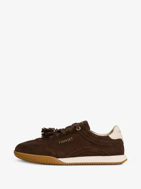 TWINSET suede trainers with tassels