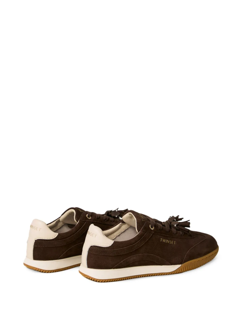 TWINSET suede trainers with tassels Bruin
