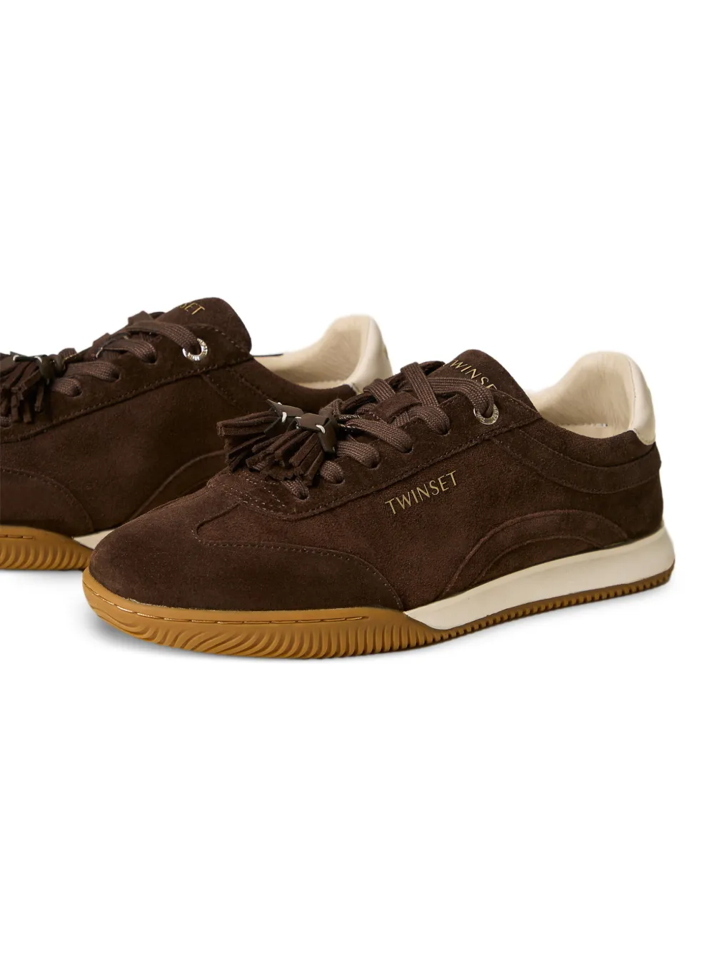 TWINSET suede trainers with tassels Bruin