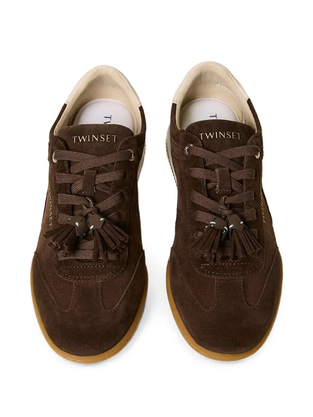 TWINSET suede trainers with tassels Bruin