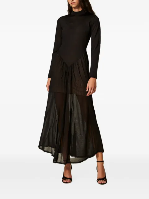 TWINSET long knit dress with gathering