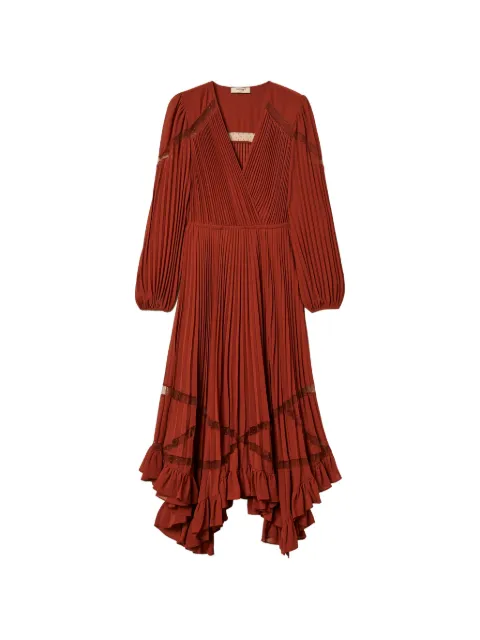 TWINSET long pleated georgette dress