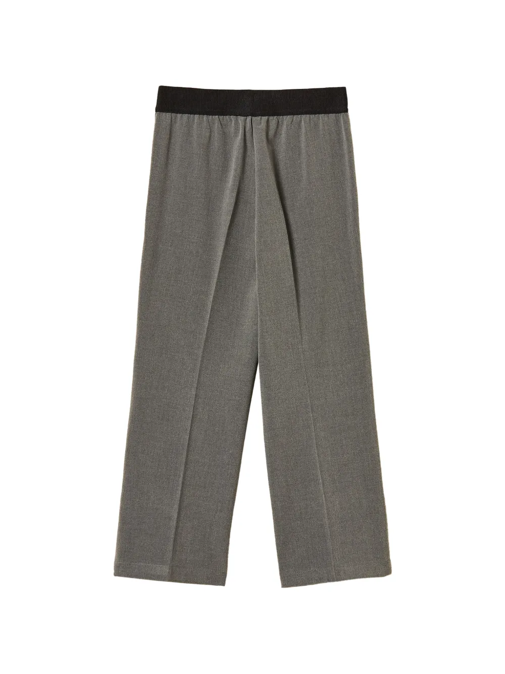 TWINSET Kids Flanellen palazzo broek met plooien Grijs