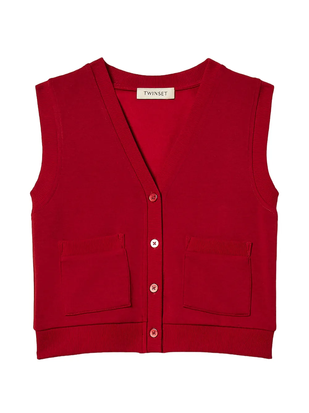 TWINSET Kids Weste aus Scuba-Stoff - Rot