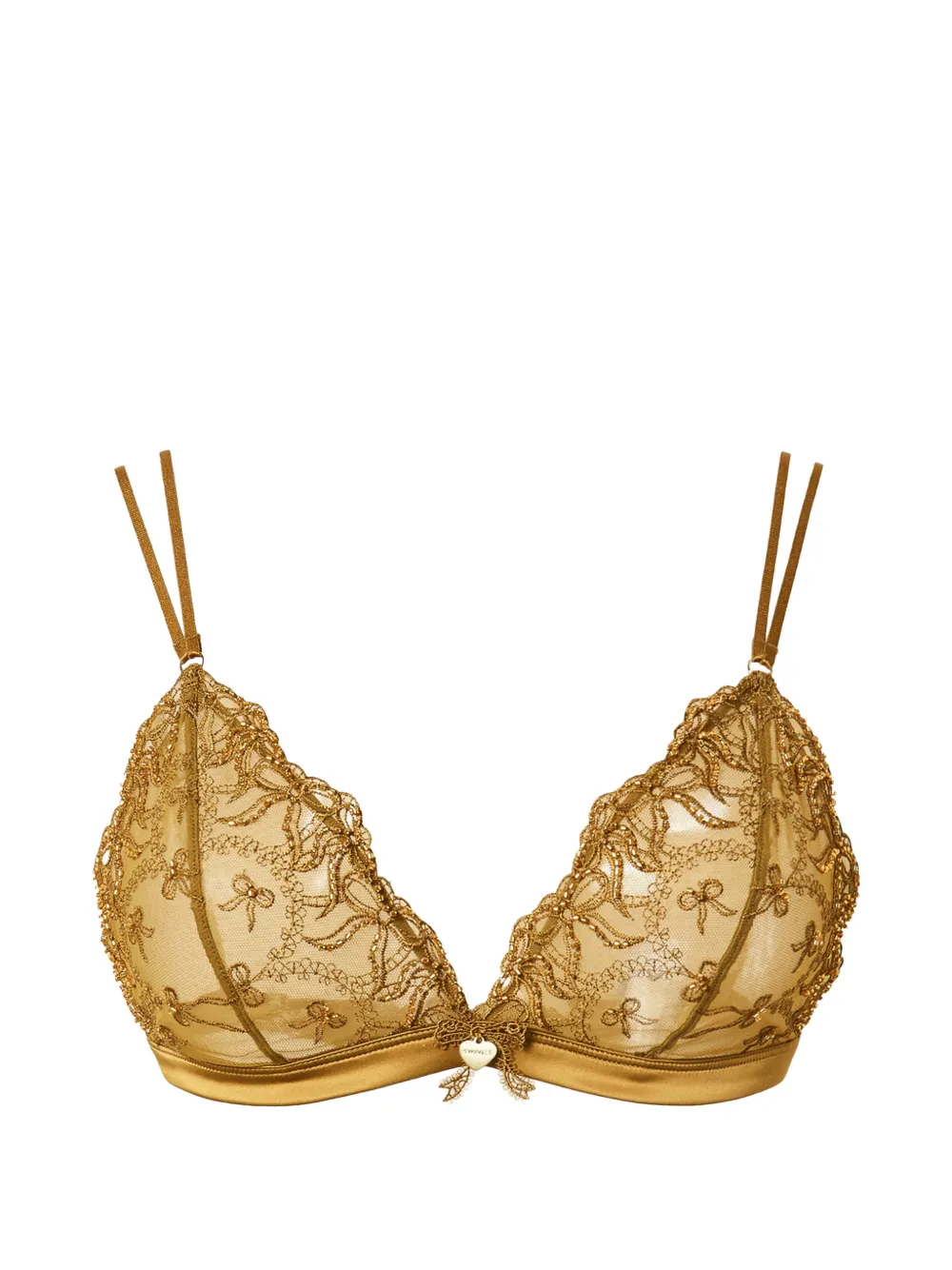 TWINSET Reggiseno in tulle con ricamo - Giallo