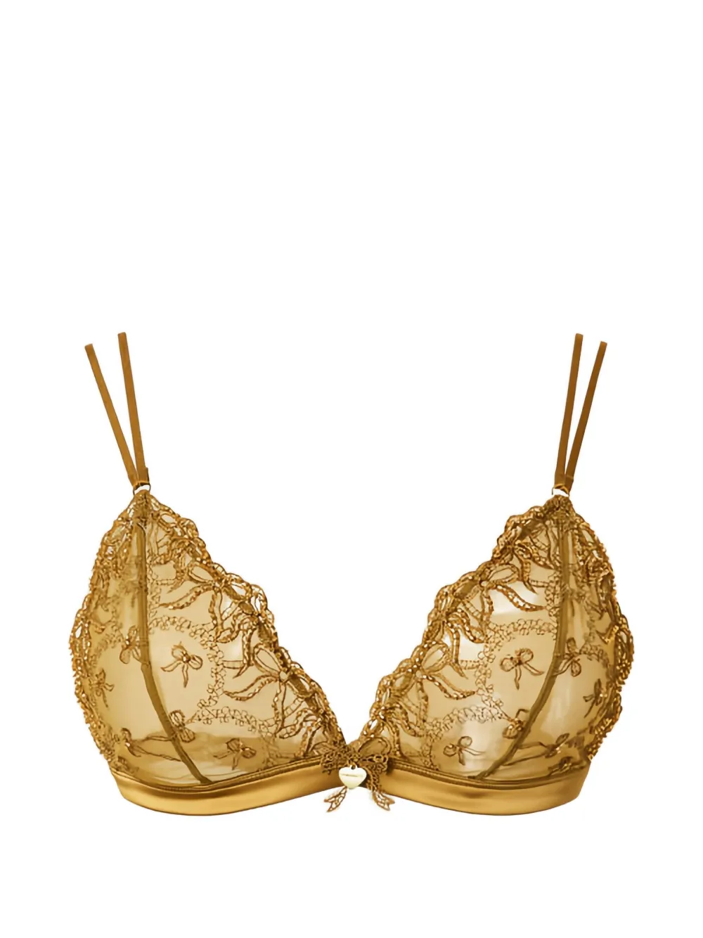 TWINSET Reggiseno in tulle con ricamo - Giallo